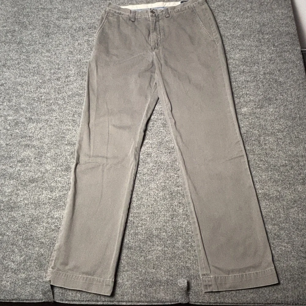 Polo Ralph Lauren Men's 32x32 Gray‎ Straight Fit Chino Pants Classic Trousers